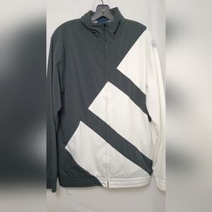 adidas Men's Black and White Windbreaker